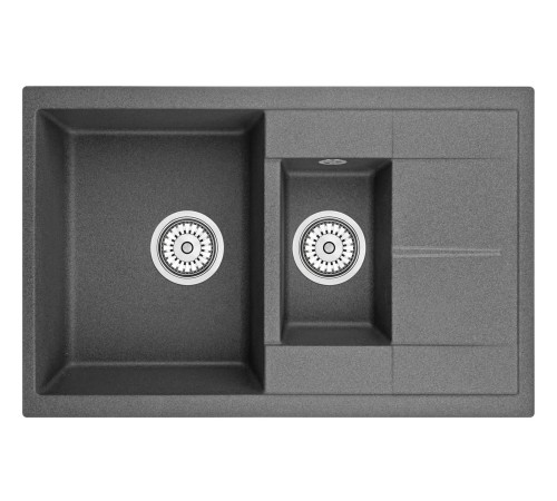 Кухонная мойка кварцевая Гранула 7802, графит