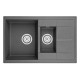 Кухонная мойка кварцевая Гранула 7802, графит