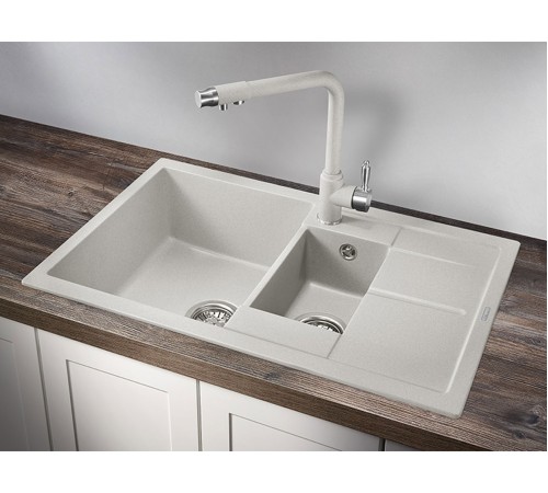 Кухонная мойка кварцевая Гранула 7802, базальт