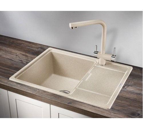 Кухонная мойка кварцевая Гранула 6503, пирит