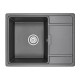 Кухонная мойка кварцевая Гранула 6503, черный