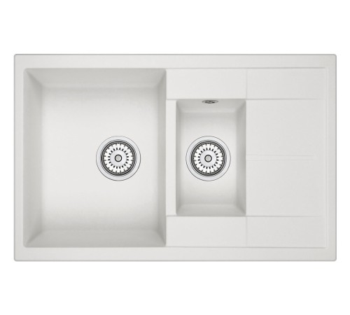 Кухонная мойка кварцевая Гранула 7802, арктик