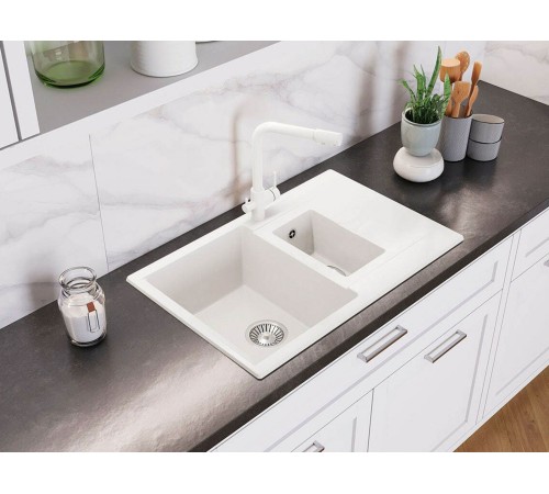 Мойка Полигран Бриг 770, белый хлопок