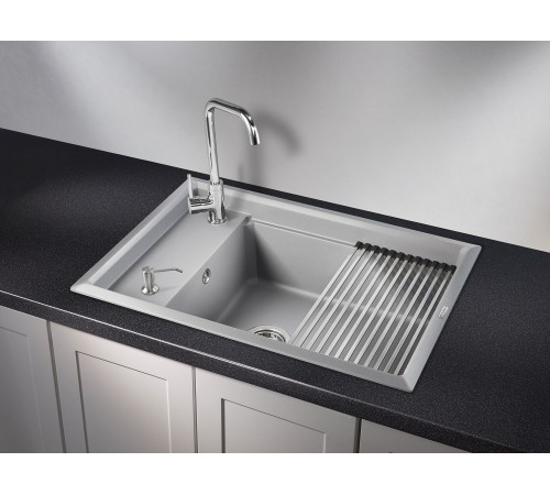 Кухонная мойка кварцевая Granula KS-7305, алюминиум Кухонная мойка кварцевая Granula KS-7305, алюминиум