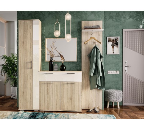 Вешалка Белладжио, дуб сонома/белый