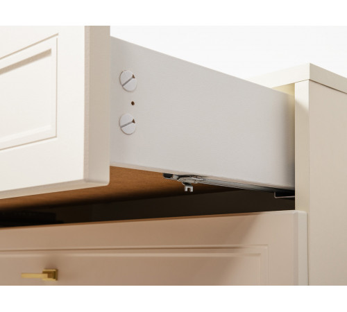 Обувница 3 ящ Марион 16.134, слоновая кость/белый шагрень