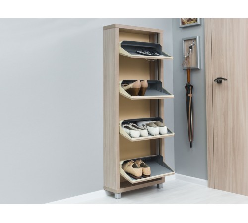 Обувница Люкс 4, ясень шимо светлый