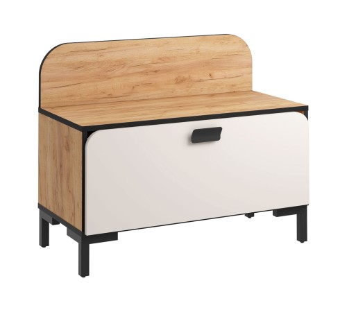 Обувница Жаклин 547.01, дуб крафт золотой/кашемир серый