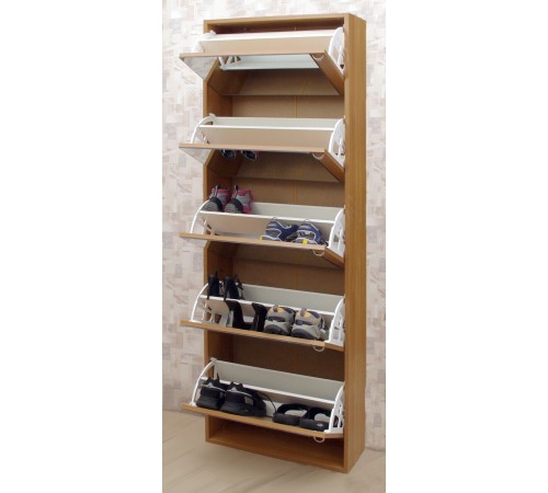 Обувница Комфорт 5 с зеркалом, дуб сонома