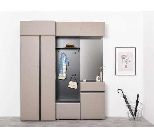 Обувница Сидней 16.129, антрацит/веллюто капучино Обувница Сидней 16.129, антрацит/веллюто капучино