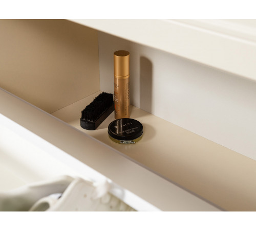 Обувница 3 ящ Марион 16.134, слоновая кость/белый шагрень