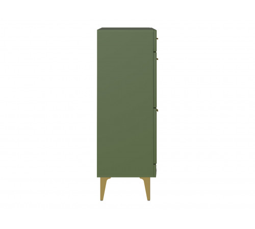 Обувница 3 ящ Марион 16.134, дымчатый зеленый/олива шагрень/белый