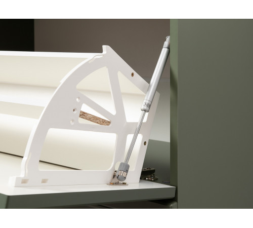 Обувница 3 ящ Марион 16.134, дымчатый зеленый/олива шагрень/белый