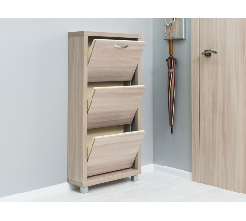 Обувница Люкс 3, ясень шимо светлый