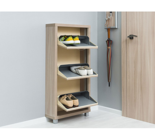 Обувница Люкс 3, ясень шимо светлый