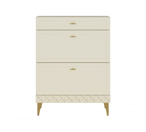 Обувница 3 ящ Марион 16.134, слоновая кость/белый шагрень