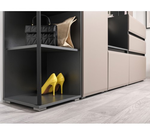 Обувница Сидней 16.129, антрацит/веллюто капучино Обувница Сидней 16.129, антрацит/веллюто капучино