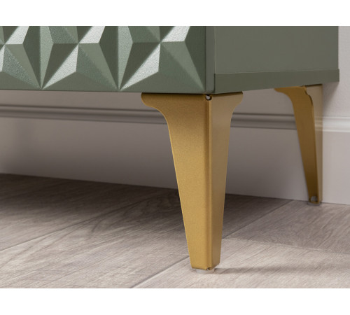 Обувница 3 ящ Марион 16.134, дымчатый зеленый/олива шагрень/белый