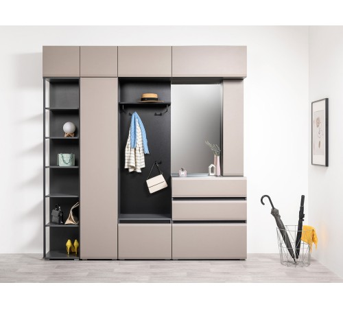 Обувница Сидней 16.129, антрацит/веллюто капучино Обувница Сидней 16.129, антрацит/веллюто капучино