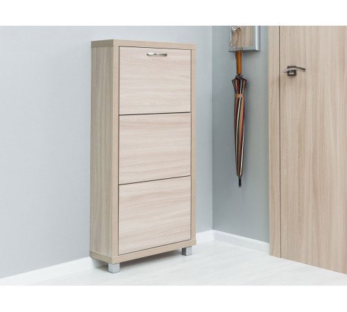 Обувница Люкс 3, ясень шимо светлый