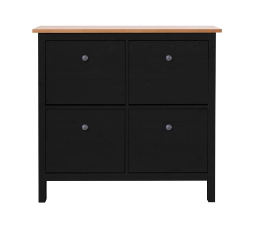 Тумба для обуви Кымор 106х101х22, Черный/Светло-коричневый