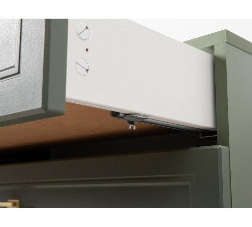 Обувница 3 ящ Марион 16.134, дымчатый зеленый/олива шагрень/белый