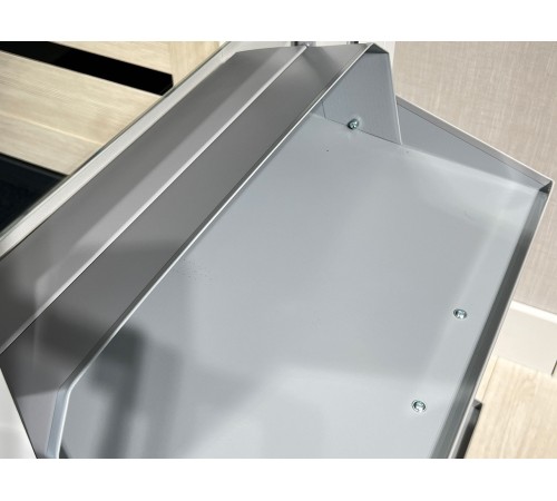 Обувница Люкс Плюс 5, Белый шагрень/зеркало