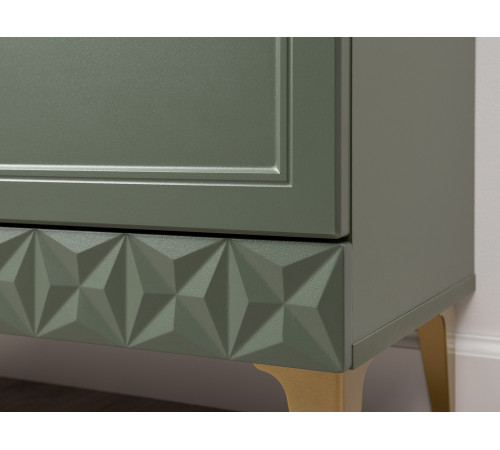 Обувница 3 ящ Марион 16.134, дымчатый зеленый/олива шагрень/белый