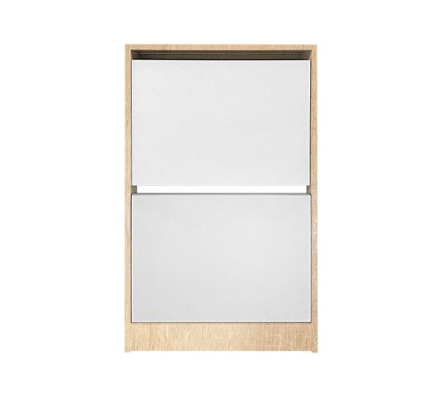 Обувница Лаком 2, дуб сонома/белый