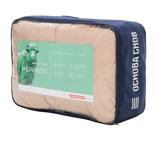 Одеяло Основа Снов Меринос, микрофибра, 150 г/м2, облегченное, 140х205 (РОЗ) Одеяло Основа Снов Меринос, микрофибра, 150 г/м2, облегченное, 140х205 (РОЗ)