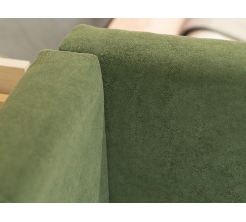 Кровать с подъемным механизмом Стелси 90х200, зеленый велюр