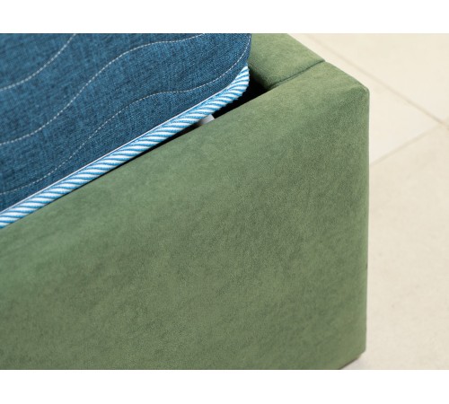 Кровать с подъемным механизмом Стелси 90х200, зеленый велюр