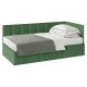 Кровать с подъемным механизмом Стелси 90х200, зеленый велюр