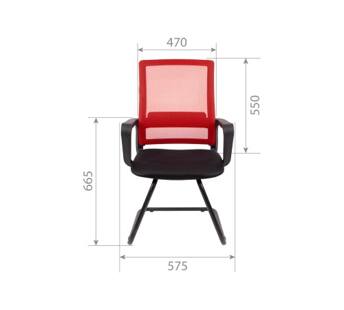 7169994 Офисное кресло Триполи / Chairman 606V, красный