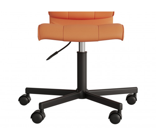 Офисное кресло Саймон, экокожа оранжевый