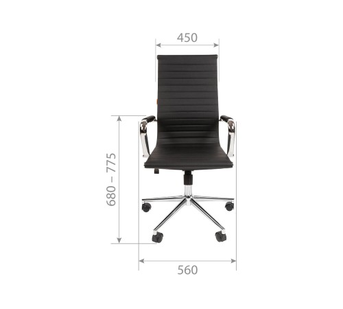 7108096 Офисное кресло Chairman 755, черный