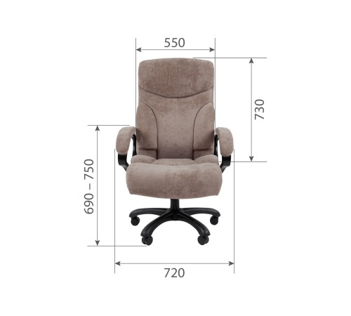 7205687 Офисное кресло Амбазония / Chairman Home 401, темно-бежевый