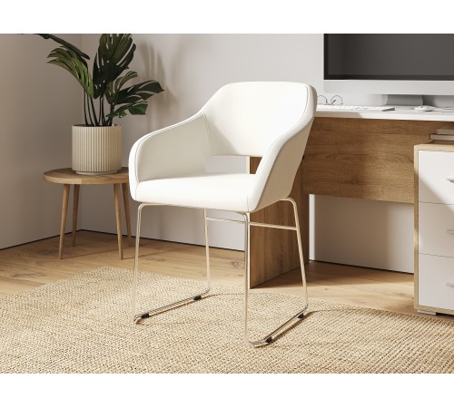 4600811964766 Офисное кресло Балун лайт, белый велюр