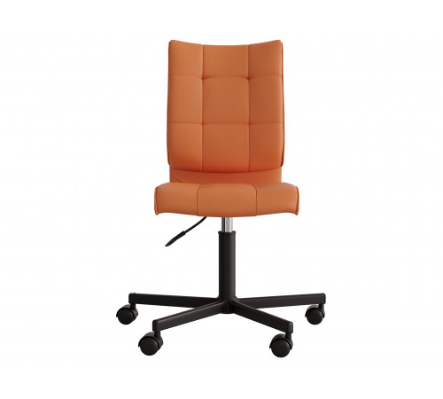 Офисное кресло Саймон, экокожа оранжевый