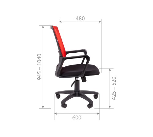 7169984 Офисное кресло Малави / Chairman 606, красный