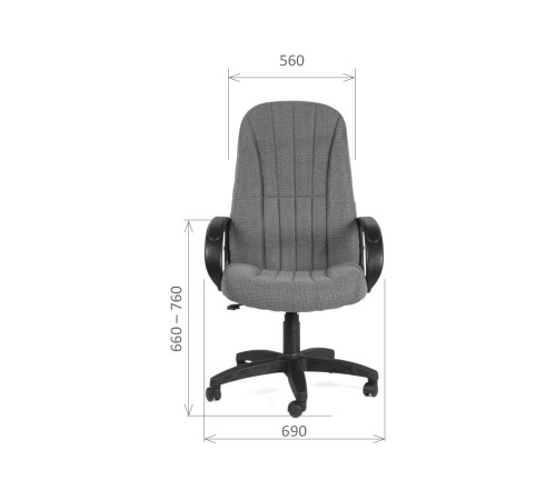 7016898 Офисное кресло Chairman 685 СТ, черный