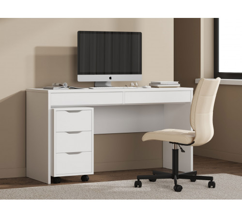 Офисное кресло Саймон, экокожа крем