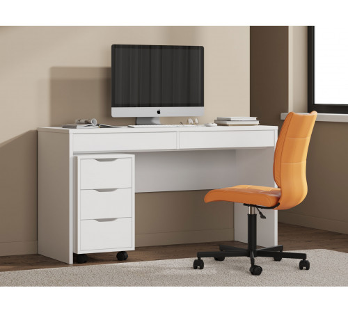 Офисное кресло Саймон, экокожа оранжевый