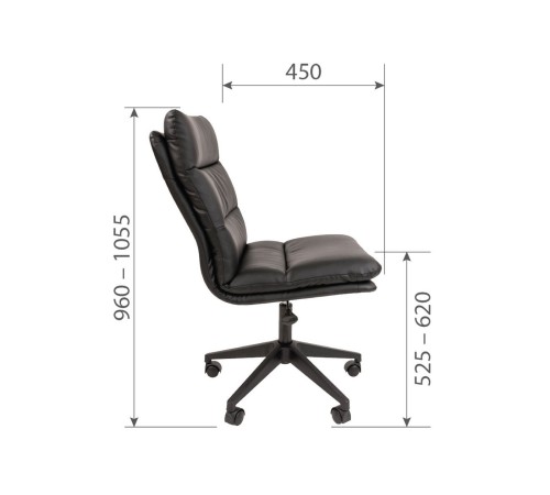 7107520 Офисное кресло Chairman 919, черный