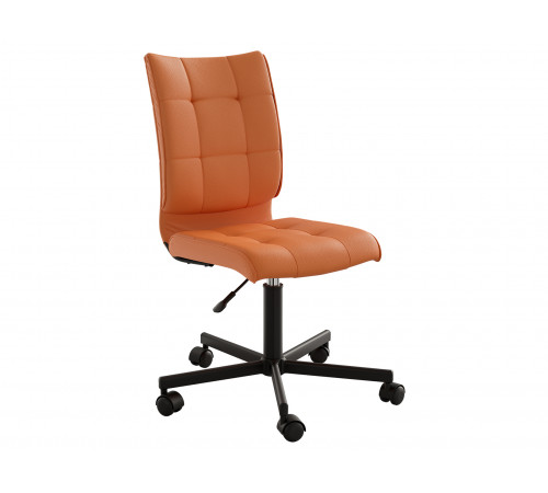 Офисное кресло Саймон, экокожа оранжевый
