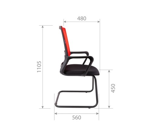 7169994 Офисное кресло Триполи / Chairman 606V, красный