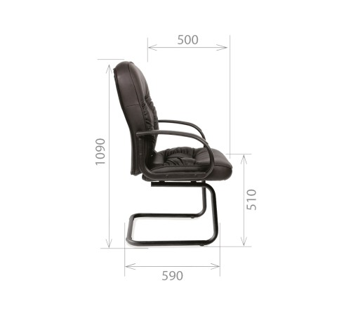 6006817 Офисный стул Chairman 416V, черный глянец 6006817 Офисный стул Chairman 416V, черный глянец