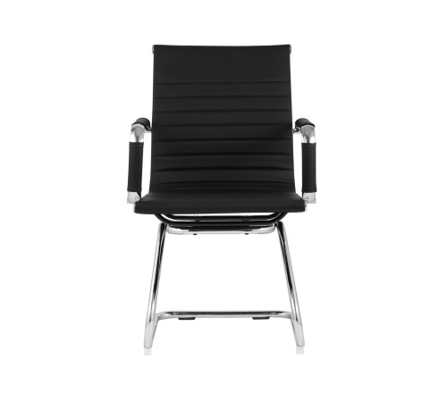 УТ000001929 Кресло для посетителей TopChairs Visit [Черный, экокожа]