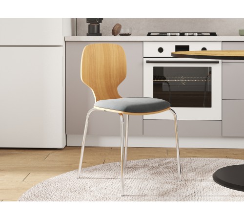 4600812053704 Офисный стул Наяда, коричневый/серый