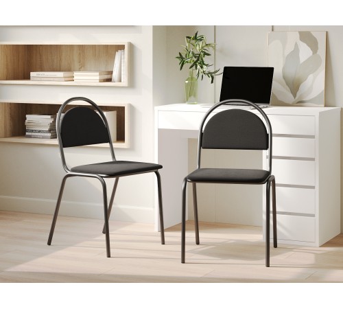 Комплект стульев 2 шт Стандарт, ткань, черный